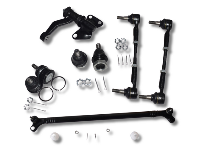 Front Steering Drag Link, Inner  Outer Tie Rod Ends, Ball Joints & Idler Arm for D22 Nissan Navara 4WD (1997 - 2016) - Spoilers and Bodykits Australia