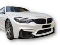 Gloss Black Front Bumper Lip & Carbon Fibre Splitters for BMW M3 F80 / M4 F82 / F83 (2014 - 2019) - Spoilers and Bodykits Australia