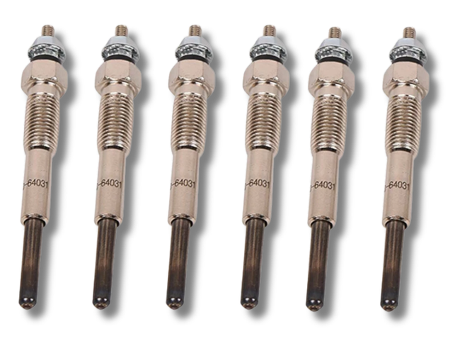 Glow Plugs x6 for 75 / 80 Series Toyota Landcruiser HZJ75 / HZJ80 4.2L Diesel 1HZ 6Cyl (1990 - 1998)-Spoilers and Bodykits Australia