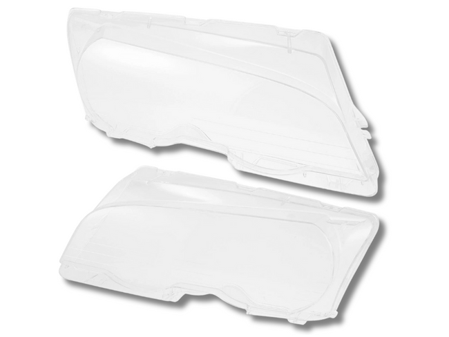 Head Light Lens Covers for BMW E46 2-Door - Pair (1998 - 2002)-Spoilers and Bodykits Australia