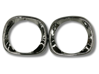 Head Light Surrounds for Mitsubishi Lancer LA / LB - Chrome - Pair (1977 - 1979)-Spoilers and Bodykits Australia