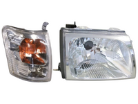 Head Lights & Front Grill for Toyota Hilux SR5 4WD - Chrome (2001 - 2005)-Spoilers and Bodykits Australia