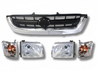 Head Lights & Front Grill for Toyota Hilux SR5 4WD - Chrome (9/2001 - 2/2005)