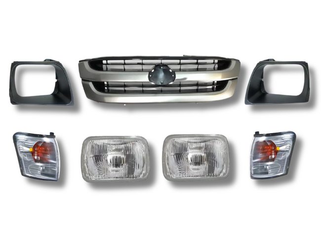 Head Lights, Light Surrounds & Front Grill for Toyota Hilux 2WD (2001 - 2005)-Spoilers and Bodykits Australia