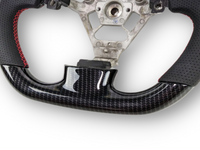 Hydro Carbon & Leather Steering Wheel with Red Centre Line & Stitching for Nissan Infiniti V35 G35 350GT (2001 - 2006) - Spoilers and Bodykits Australia