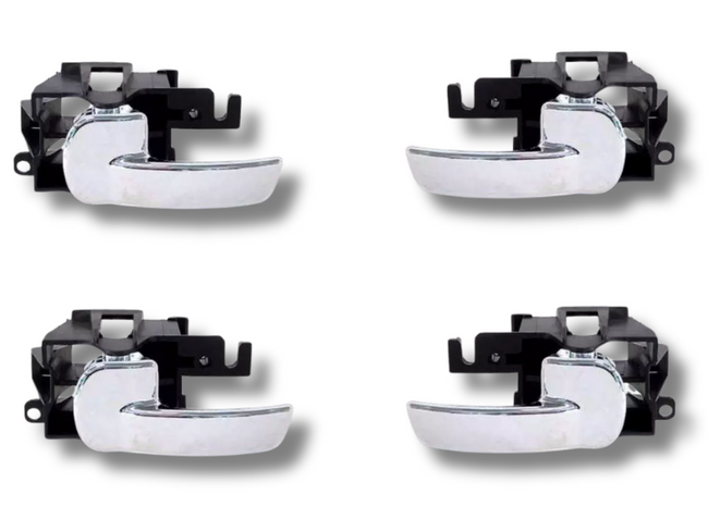 Inner Door Handles x4 for D40 Nissan Navara Thai Built - Chrome-Spoilers and Bodykits Australia