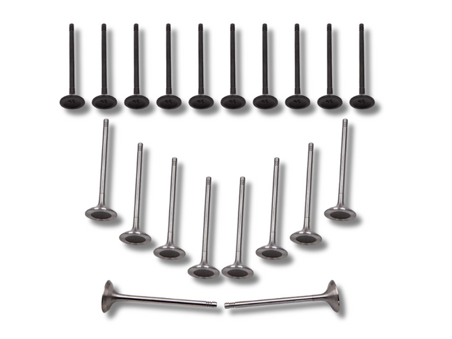 Intake & Exhaust Valve Set x20 for Volvo C30 / S60 / S70 / V40 / XC60 – 6mm Stem-Spoilers and Bodykits Australia