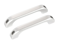 Interior A-Pillar Grab Handles for Land Rover Defender 90 / 110 - Silver Alloy - Pair (2004 - 2018)-Spoilers and Bodykits Australia