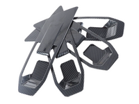 Interior Door Handle Surround Trims x4 for MV Mitsubishi Triton - Carbon Fibre Look (2024 Onwards)-Spoilers and Bodykits Australia