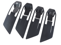 Interior Door Handle Surround Trims x4 for MV Mitsubishi Triton - Carbon Fibre Look (2024 Onwards)-Spoilers and Bodykits Australia