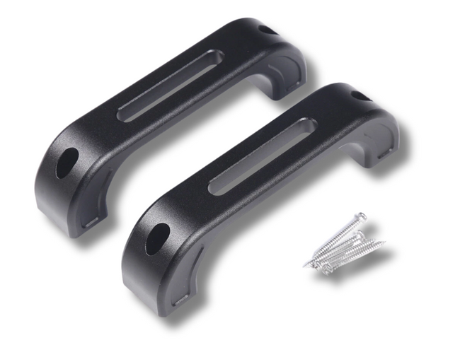 Interior Door Handles for Land Rover Defender 90 / 110 - Black Alloy - Pair (2004 - 2018)-Spoilers and Bodykits Australia