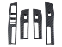 Interior Window Switch Door Panel Covers x4 for MV Mitsubishi Triton - Carbon Fibre Look (2024 Onwards)-Spoilers and Bodykits Australia