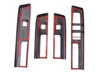 Interior Window Switch Door Panel Covers x4 for MV Mitsubishi Triton - Carbon Fibre Look (2024 Onwards)-Spoilers and Bodykits Australia