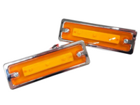 LED Front Side Guard Indicator Lights with Orange Lens for Nissan Datsun 1200 B110 - Pair-Spoilers and Bodykits Australia