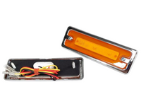 LED Front Side Guard Indicator Lights with Orange Lens for Nissan Datsun 1200 B110 - Pair-Spoilers and Bodykits Australia
