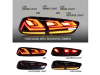 LED 3D RGB Tail Lights with Sequential Indicators for CJ Mitsubishi Lancer Sedan - Smoked Lens (2007 - 2018 Models) - Spoilers And Bodykits Australia