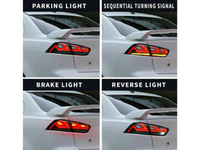 LED 3D RGB Tail Lights with Sequential Indicators for CJ Mitsubishi Lancer Sedan - Smoked Lens (2007 - 2018 Models) - Spoilers And Bodykits Australia