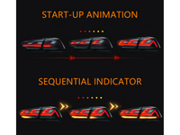 LED 3D RGB Tail Lights with Sequential Indicators for CJ Mitsubishi Lancer Sedan - Smoked Lens (2007 - 2018 Models) - Spoilers And Bodykits Australia