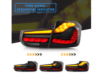 LED 3D Tail Lights with Sequential Indicators for BMW M3 F30  F35  F80 3 Series - Smoked Lens (2012 - 2018 Models) - Spoilers And Bodykits Australia
