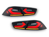 LED 3D Tail Lights with Sequential Indicators for CJ Mitsubishi Lancer Sedan - Smoked Lens (2007 - 2018 Models) - Spoilers And Bodykits Australia
