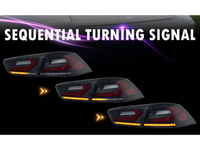 LED 3D Tail Lights with Sequential Indicators for CJ Mitsubishi Lancer Sedan - Smoked Lens (2007 - 2018 Models) - Spoilers And Bodykits Australia