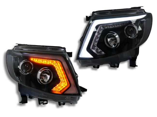 LED DRL Projector Head Lights for PX1 Ford Ranger (2011 - 2015) - Spoilers and Bodykits Australia