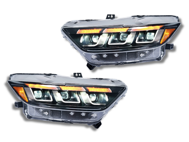 LED DRL Projector Head Lights with Sequential Indicators for Ford Mustang (2015 - 2017) - Spoilers And Bodykits Australia
