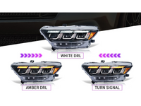 LED DRL Projector Head Lights with Sequential Indicators for Ford Mustang (2015 - 2017) - Spoilers And Bodykits Australia