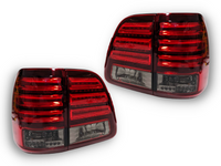 LED Tail Lights for 100 Series Toyota Landcruiser - Smoked Red Lens (1998 - 2007 Models) - Spoilers And Bodykits Australia