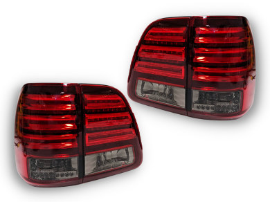 LED Tail Lights for 100 Series Toyota Landcruiser - Smoked Red Lens (1998 - 2007 Models) - Spoilers And Bodykits Australia