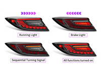 LED Tail Lights for Toyota 86  Subaru BRZ with Sequential Indicators - Red-Black (2022+ Models) - Spoilers And Bodykits Australia
