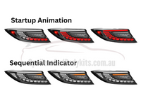 LED Tail Lights for Toyota 86  Subaru BRZ with Sequential Indicators - White-Black (2022+ Models)  - Spoilers And Bodykits Australia