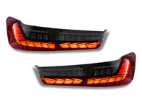 LED Tail Lights with Sequential Indicators for BMW 3 Series G20  G80 M3 330i  340i - ClearRed Lens - Pair (2019 - 2024) - Spoilers And Bodykits Australia