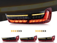 LED Tail Lights with Sequential Indicators for BMW 3 Series G20  G80 M3 330i  340i - ClearRed Lens - Pair (2019 - 2024) - Spoilers And Bodykits Australia