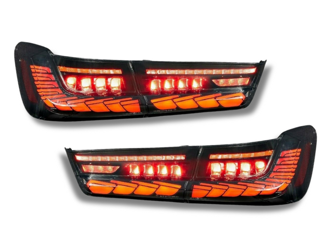 LED Tail Lights with Sequential Indicators for BMW 3 Series G20  G80 M3 330i  340i - Smoked Lens - Pair (2019 - 2024) - Spoilers And Bodykits Australia