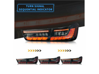 LED Tail Lights with Sequential Indicators for BMW 3 Series G20  G80 M3 330i  340i - Smoked Lens - Pair (2019 - 2024) - Spoilers And Bodykits Australia
