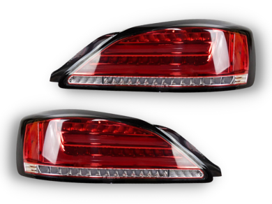LED Tail Lights with Sequential Indicators for Nissan Silvia S15 200SX Spec R - Clear Red (1999 - 2002 Models)  - Spoilers And Bodykits Australia