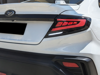LED Tail Lights with Sequential Indicators for Subaru WRX VB - Red DRL Bar / Tinted Lens - Pair (2022 - 2024)-Spoilers and Bodykits Australia