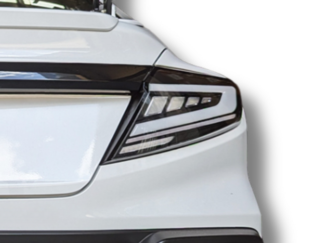 LED Tail Lights with Sequential Indicators for Subaru WRX VB - White DRL Bar / Clear Lens - Pair (2022 - 2024)-Spoilers and Bodykits Australia