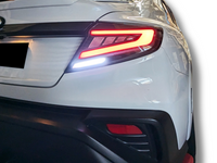 LED Tail Lights with Sequential Indicators for Subaru WRX VB - White DRL Bar / Clear Lens - Pair (2022 - 2024)-Spoilers and Bodykits Australia