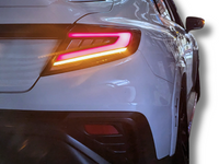 LED Tail Lights with Sequential Indicators for Subaru WRX VB - White DRL Bar / Clear Lens - Pair (2022 - 2024)-Spoilers and Bodykits Australia