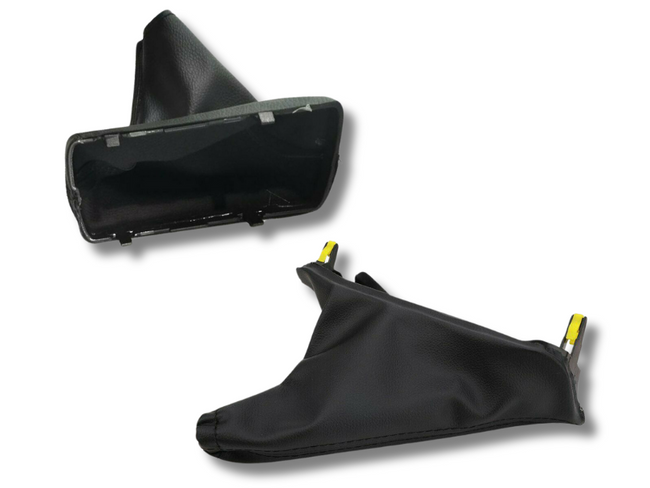 Leather Handbrake Cover & T-Bar Gear Shift Handle Boot Cover for FG / FGX Ford Falcon - Black (2008 - 2018)-Spoilers and Bodykits Australia