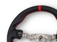 Leather Steering Wheel with Red Centre Line & Stitching for Nissan 370Z (2008 Onwards) - Spoilers and Bodykits Australia