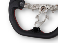 Leather Steering Wheel with Red Centre Line & Stitching for Nissan 370Z (2008 Onwards) - Spoilers and Bodykits Australia