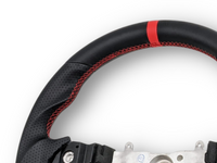 Leather Steering Wheel with Red Centre Line & Stitching for Subaru Impreza G3 / WRX STI / RX (2008 - 2013) - Spoilers and Bodykits Australia