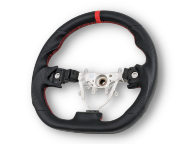 Leather Steering Wheel with Red Centre Line & Stitching for Subaru Impreza G3 / WRX STI / RX (2008 - 2013) - Spoilers and Bodykits Australia