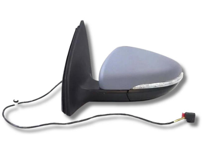 Left Passenger Side Electric Door Mirror with Light for Volkswagen Golf MK6 - 6 Pins (2009 - 2013)-Spoilers and Bodykits Australia