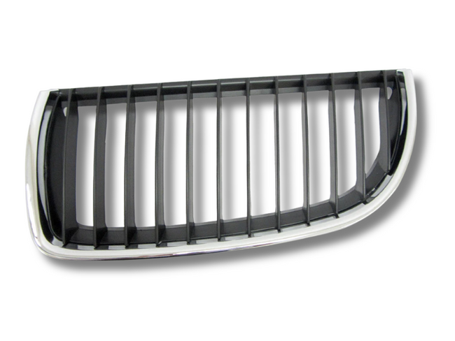 Left Passenger Side Front Grill for BMW 3 Series E90 V4 Sedan - Chrome / Black (2005 - 2009)-Spoilers and Bodykits Australia