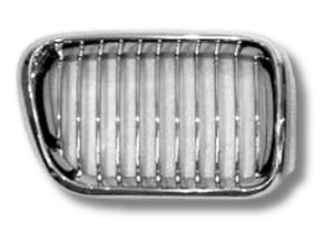 Left Passenger Side Grill for BMW 3 Series E36 Sedan / Coupe - Chrome (01/1997 - 1998)-Spoilers and Bodykits Australia
