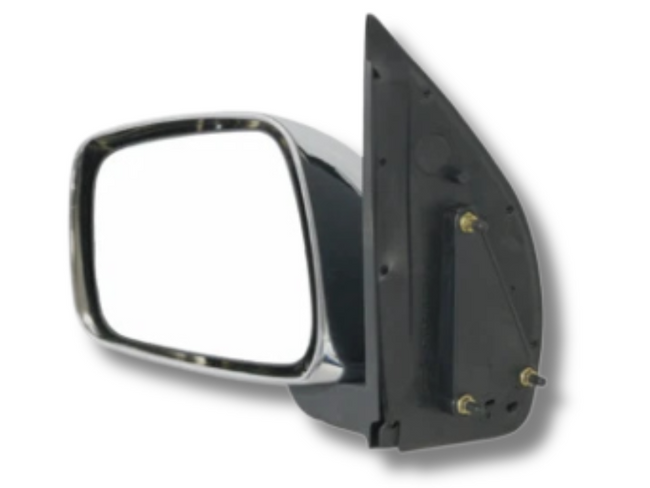 Left Passenger Side Manual Door Mirror for D40 Nissan Navara - Chrome (2005 - 2015)-Spoilers and Bodykits Australia